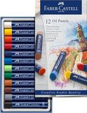 FABER-CASTELL - Set met oliepastelkrijtjes, 12 permanente krijtjes