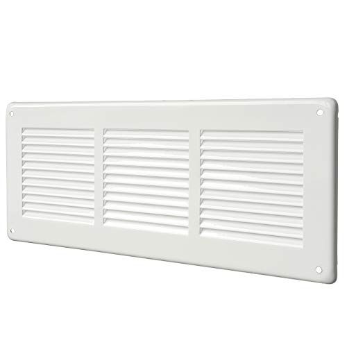 La Ventilazione GL30B ventilatierooster hoekig - 340 x 140 mm - wit gelakt plaatstaal
