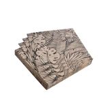 Homéa Set van 20 servetten van bamboepulp, 3-laags, 33 x 33 cm, verse groene bladeren, zwart