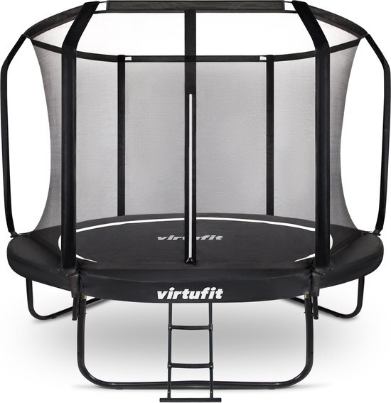 Virtufit Premium Trampoline met Veiligheidsnet - Zwart - 366 cm