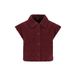 NoBell’ teddy gebreid vest - donkerrood