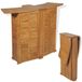 vidaXL Table de bar - 155x53x105 cm - Teck - Marron