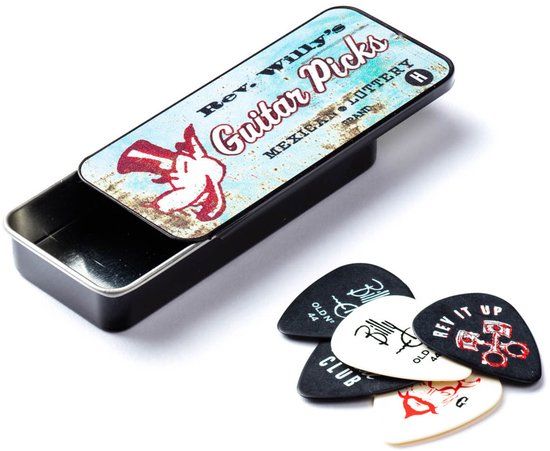 Dunlop Jim Dunlop Reverend Willy - Plectrums - Heavy - Pick Tin 6 Stuks