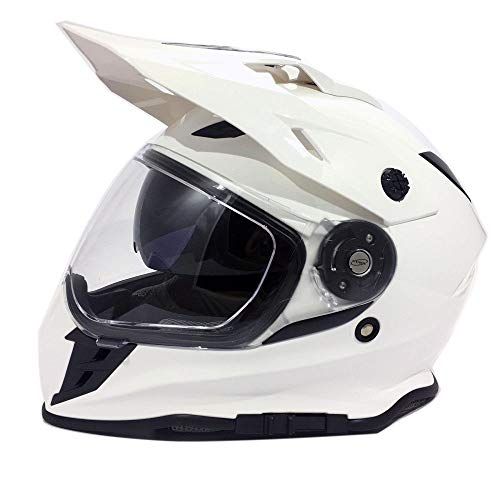 Viper RX-v288 Dual Visor Enduro Helmet Solid White - Small