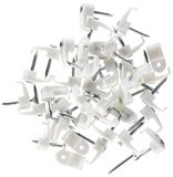 fischer - Vaste kabelbinders Gc 2 wit voor het bevestigen van platte kabels (100 stuks)