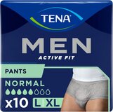 TENA Men Active Fit Normal Large/XL 10 - Incontinentiebroekjes voor Mannen