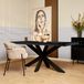 Merkloos / Sans marque Eettafel Milan - Mangohout eettafel - Zwarte eettafel 300 cm