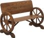 Outsunny Banc de jardin - Bois de sapin - 114x58x80cm - Marron rustique