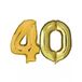 Shoppartners 40 jaar verjaardag - Folie ballon cijfers - goud - 88 cm - versiering - feestarteikelen