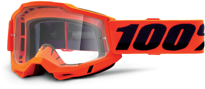 100% Accuri OTG Goggles Gen2, neon orange/clear