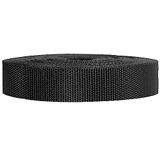 Strapworks Zware polypropyleen riem - robuuste PE-riem voor het repareren van knutselapparatuur buitenshuis, 3,8 cm x 22,9 m, zwart