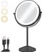 Shenzhen Haorui Industrial Technology Co., Ltd. Miroir de maquillage rechargeable - Grossissement 1X/10X, 54 LED et 3 couleurs de lumière - Noir