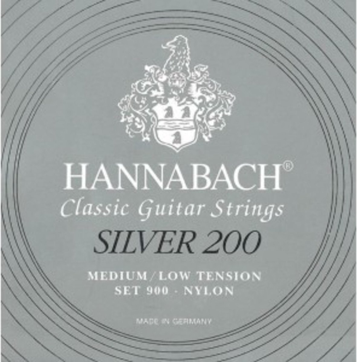 Hannabach K-Git.snaren set 900 MLT Nylon zilver 200