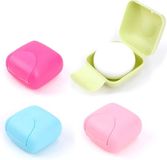 Sans marque Porte-savon couleur bonbon - 4 pièces Boîtes à savon compactes et robustes pour la maison et les voyages