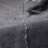 Merkloos Linnenlook tafelkleed - Rechthoekig - Waterdicht - Donkergrijs - Afwasbaar - 140 x 180 cm