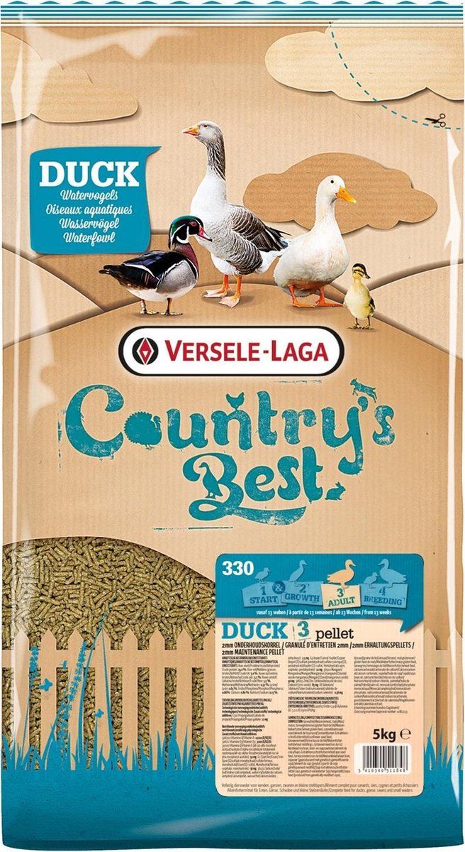 VERSELE-LAGA Country's Best Duck 3 Pellet 2mm Watervogel 5 kg