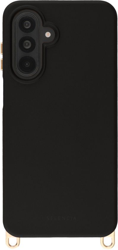 Selencia Rivièra MagSafe Backcover met afneembare haakjes voor de Samsung Galaxy A17 (5G) / (4G) - Velvet Black