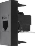 Maclean LAN-contactdoos CAT.6 Universele netwerkcontactdoos Modulaire wandcontactdoos Inbouw wandcontactdoos (LAN-contactdoos, zwart)