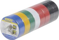 Kinzo Edco Eindhoven Bv 8 gekleurde rollen isolatie tape - 18 mm x 5 meter - Isolerende tape