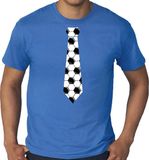 Bellatio Decorations Shoppartners Bv Grote maten blauw fan t-shirt voor heren - voetbal stropdas - Voetbal supporter - EK/ WK shirt / outfit XXXXL