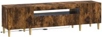 vidaXL LED tv-meubel DELFT 153 x 35 x 43 cm Gerookt eiken Bewerkt hout