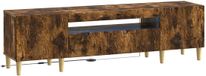 vidaXL LED tv-meubel DELFT 153 x 35 x 43 cm Gerookt eiken Bewerkt hout