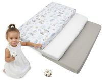 Medi Partners 3pcs. Hoeslaken voor een Babybedje 60x120 cm 100% Katoenen babybeddengoed kindermatras slaapzak