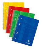 Clairefontaine 8570C Pak met 5 Notitieblokken met Spiraal aan Bovenkant Studium - A5+ 16x21 cm - 160 Pagina’s Afscheurbaar Geperforeerd 6 Gaten Effen Wit - Papier Wit 90 g - Omslag Gecoat Karton - Willekeurige Kleuren