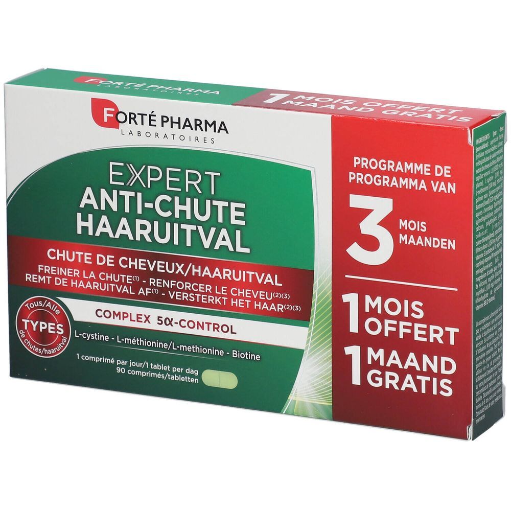 Forté Pharma Forté Pharma Expert Anti-Haaruitval 2+1 Maand Gratis 60+30 tabletten