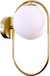Lampe murale elliptique Art Déco - lampe murale dorée avec verre opale