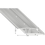 Kügele Overgangsprofiel, hoogtecompensatie, overgangslijst, 100 cm, aluminium, zilver