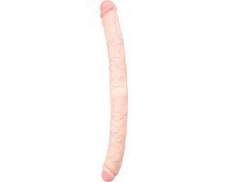Easytoys Dildo Collection EasyToys Dubbele Dildo - 50 cm - Beige