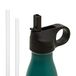 Legami Drinkflessendop met schenktuit, sportdeksel, 7,8 x 4,5 cm, geschikt voor gebruik op de 500 ml thermosfles, luchtdichte sluiting, 2 rietjes inbegrepen, zwart, eenheidsmaat