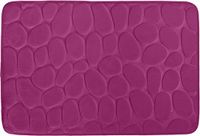 MSV Badmat met Antislip Onderzijde – Zachte Absorberend Badmat voor Badkamer – Badkamer Mat met Kiezelsteendesign – Paars