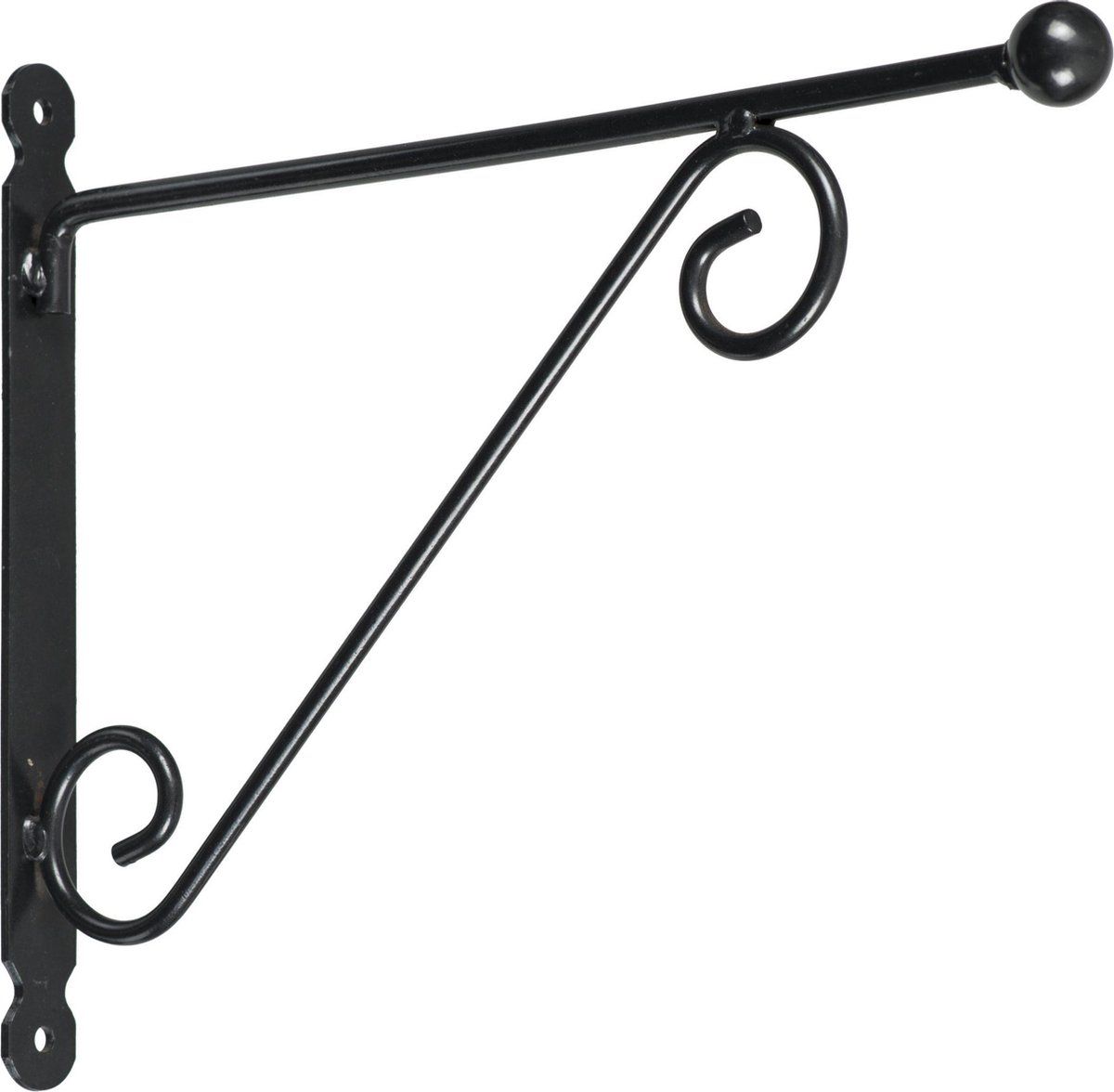 Nature Muurhaak Decoratief Met Knop Grijs H31 x 39cm - 8711338701669