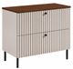 3xE living Meuble de salle de bain sur pied Bello 80 cm, cachemire/chêne noyer, pieds noirs