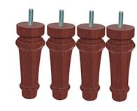 MARGOT Royal LOUIS XVI 3700527857718 bedpoten, mahoniehout, hoogte 15 cm, 4 stuks