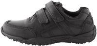 Next - Jongens - Leren schoenen voor school met klittenbandsluiting, extra brede pasvorm (H) - Zwart