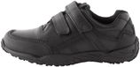 Next - Jongens - Leren schoenen voor school met klittenbandsluiting, extra brede pasvorm (H) - Zwart