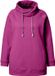 Ulla Popken - Dames - Sweatshirt wijde opstaande kraag zakken lange raglanmouw - Bes - Maat 46+