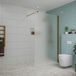 FortiFura Galeria douche - 120x200cm - mat glas - geborsteld koper