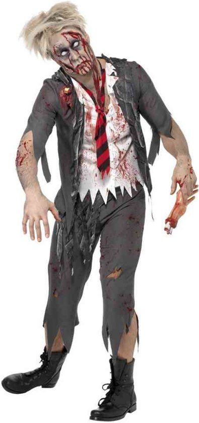 Schooljongen Zombie Kostuum voor Heren - Halloween - Medium