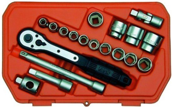 Skandia Doppendoos 3/8" - 19 Stuks