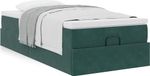 Maison Exclusive - Cadre de lit ottoman avec matelas vert foncé 80x200 cm velours