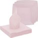 Santex feest/verjaardag servies set - 20x gebaksbordjes/20x servetten - lichtroze - karton