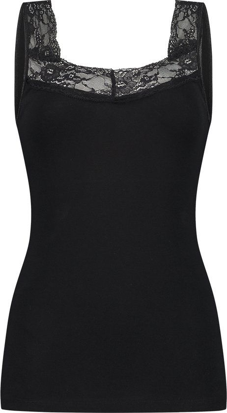 Ten Cate Basics singlet met kant zwart voor Dames | Maat M