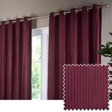 Paoletti Corinthian Fluwelen Gordijn Paar - Merlot - 117x137cm