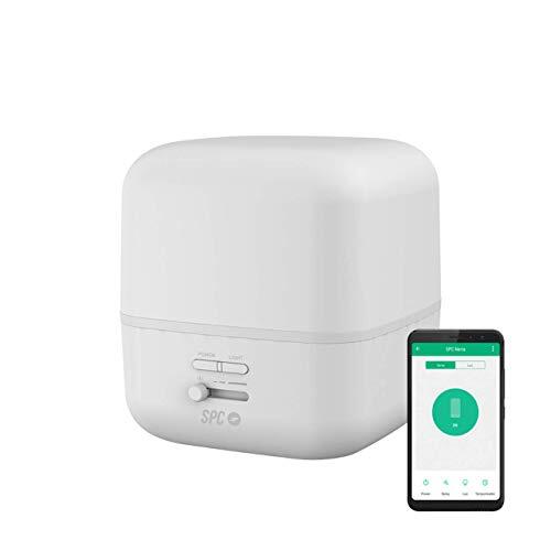 SPC Nerta Aroma Diffuser, luchtbevochtiger, luchtreiniger en Smart Wi – Fi nachtlampje (400 ml, duur van 11-26 uur, led in 7 kleuren, besturing via app LOT)