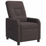 vidaXL - Relaxfauteuil - Donkerbruin - Stof