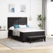 Maison Exclusive - Lit boxspring avec coussins et tête de lit, noir, 200 x 140 cm, velours
